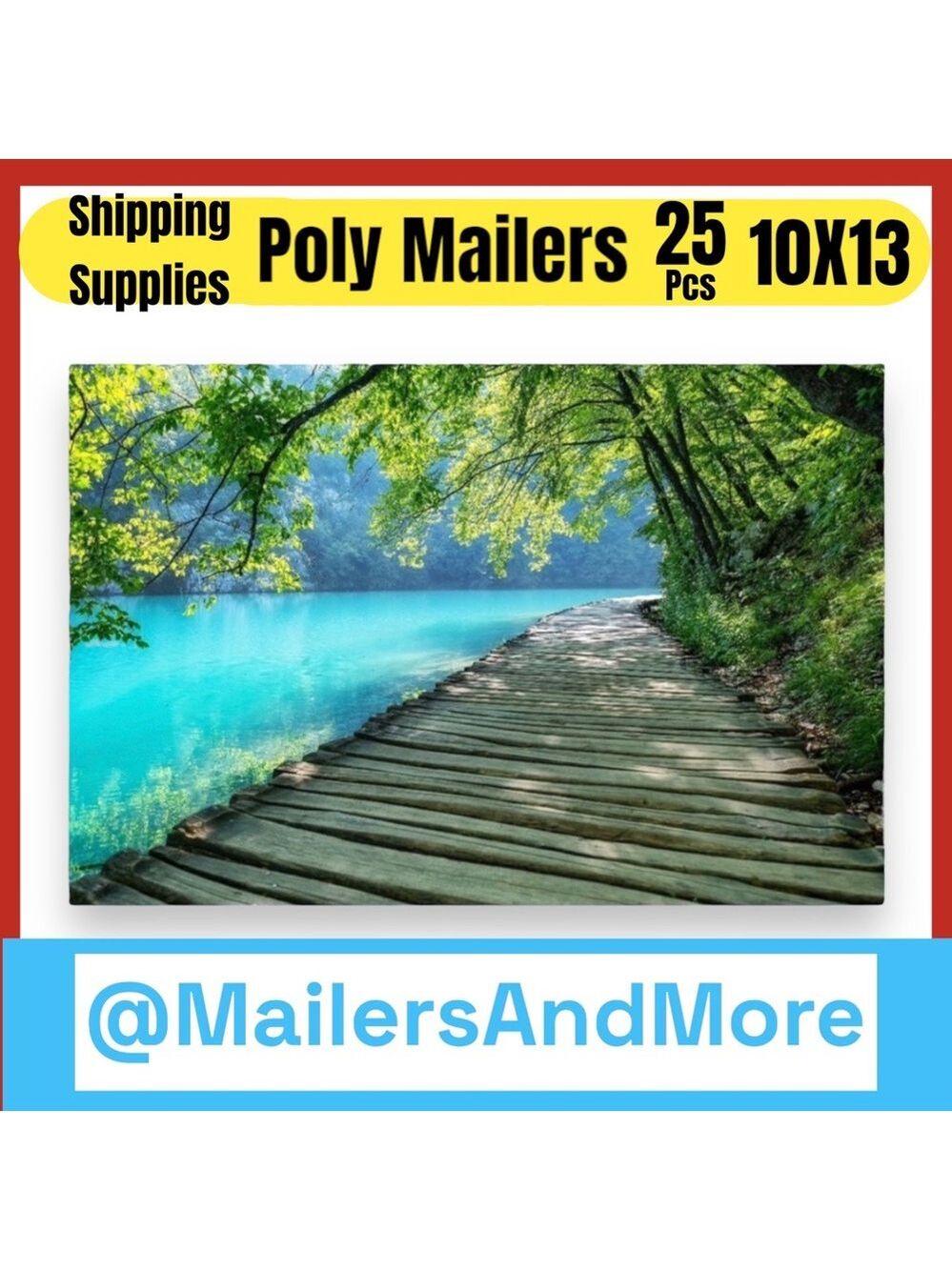25 10X13 Poly Mailers Plitvice Lakes, Shipping Envelopes Price Firm - Picture 6 of 10